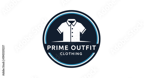 Fashion clothing logo with shirt.