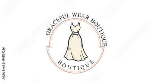 Fashionable dress from a boutique store.