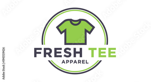 Green T shirt Apparel Logo Design.