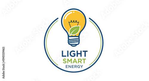 Light bulb with green leaf inside.