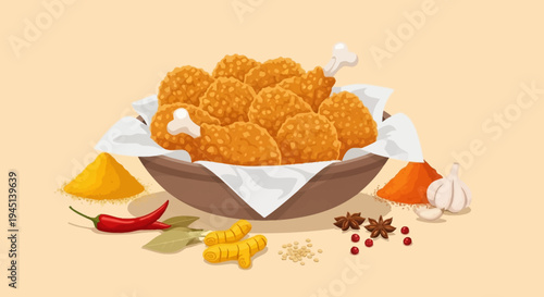 Fried food in a bowl.