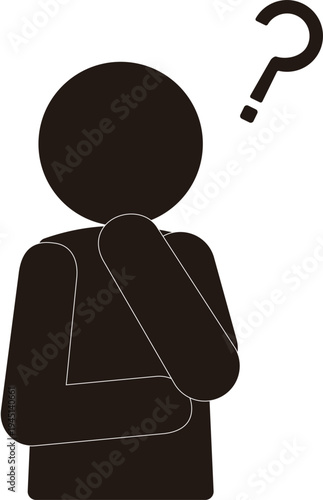 疑問に思う人　ピクトグラム　