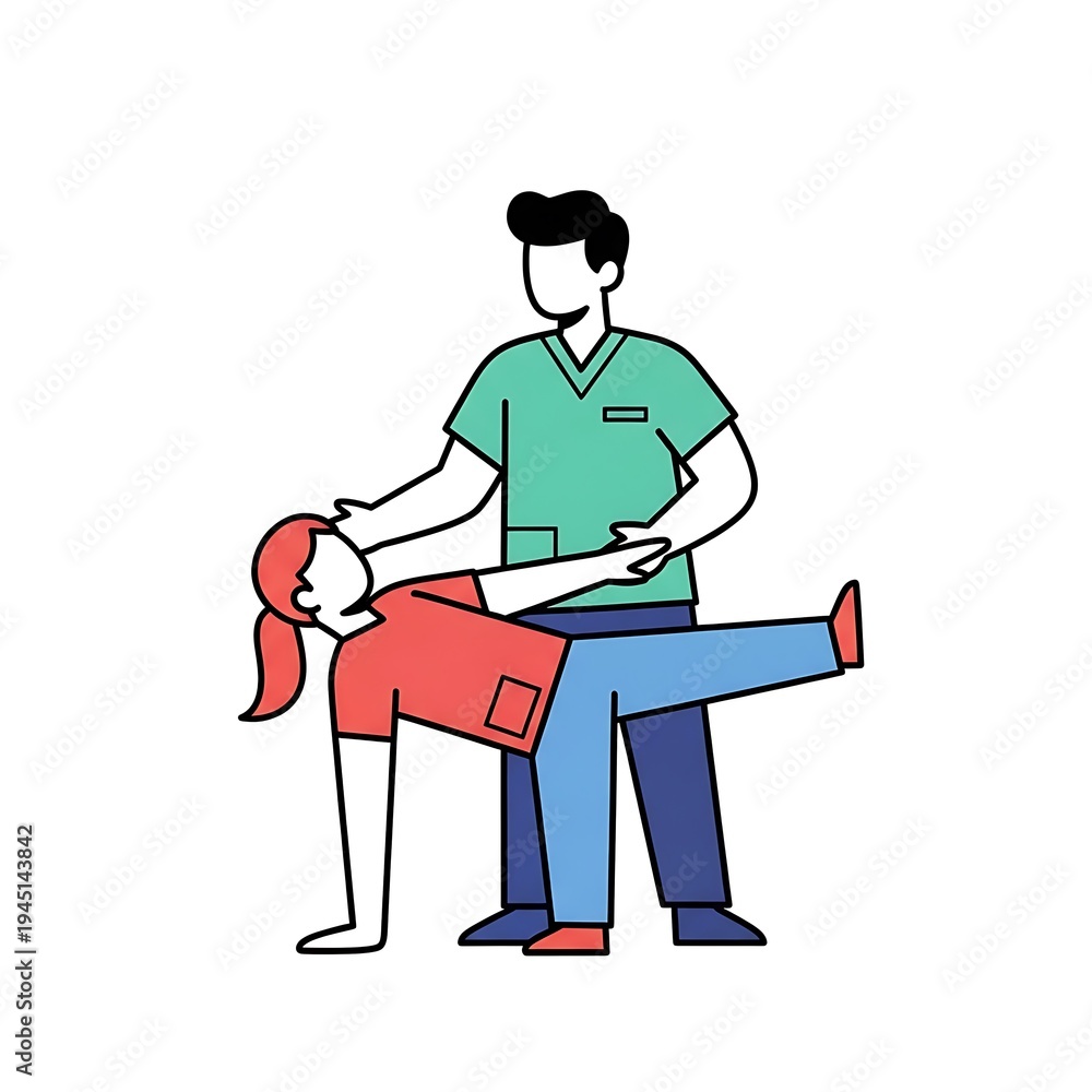 Fototapeta premium First aid training demonstration.