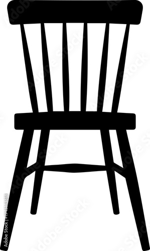 Classic Wooden Dining Chair Silhouette