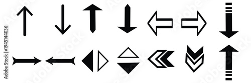 Arrow icon set, arrow cursor.   simple arrows.  collection, different arrow signs, black and green arrows icons. white background, EPS10