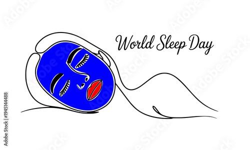 World Sleep Day concept with sleeping earth globe resting peacefully on soft pillow promoting healthy sleep awareness and global wellness
