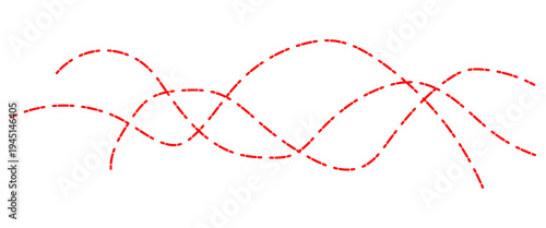 Horizontal long dashed line stroke border isolated on transparent background.