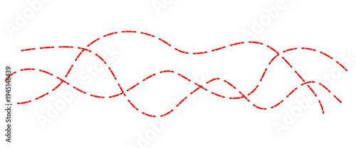 Horizontal long dashed line stroke border isolated on transparent background.