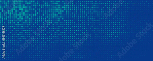 Blue Tech Finance Fintech Background Abstract Pixel Pattern. Abstract Business Tech Science Vector Backdrop. eps10