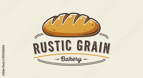 Logo of bakery with bread 1.