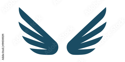 Open wings artistic style icon svg cut file. Isolated vector illustration.