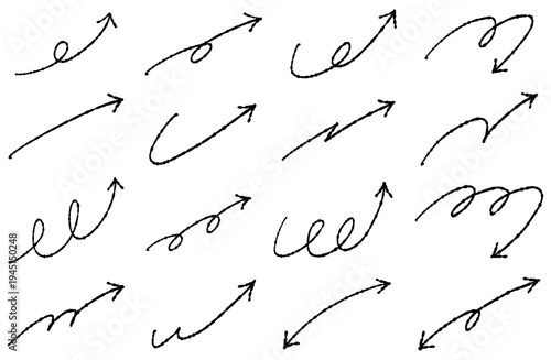 手書き矢印素材　ゆるくかわいい見出し装飾