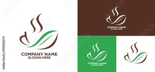 Coffee leaf logo design