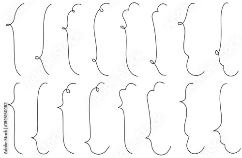 縦長手書き吹き出し素材　やさしくゆるい縦書き見出し装飾