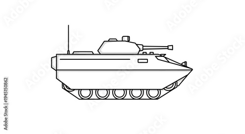 Military Tank Vehicle Combat Machine.