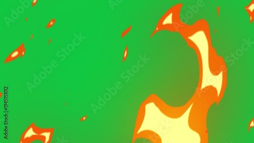 Meme Fire Flames Effect VFX Green Screen Chroma Key Burning Overlay