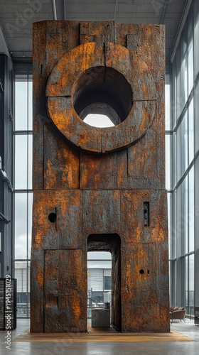  Create a brushed steel depiction of a forge