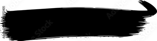 Black brush stroke with transparent background for creative projects
