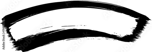 Black brush stroke with transparent background for creative projects
