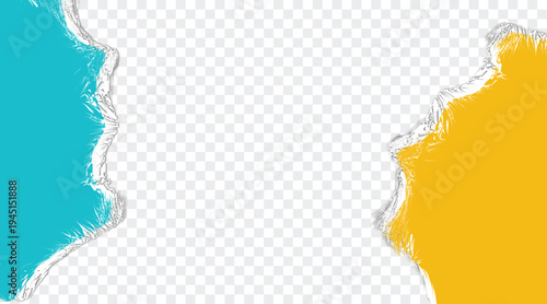 Turn paper vector background, Ripped paper border png transparent background, torn paper vector isload vector illustration.