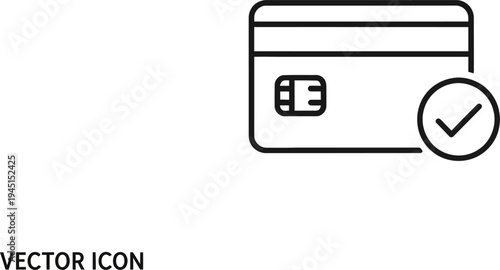 Approved credit card payment with checkmark
