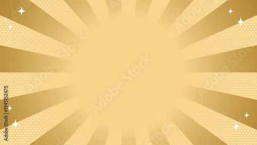セール 背景 ゴールド 金色 放射状 集中線 ドット柄 バナー チラシ POP 販促用 Sunburst Sale Background Vector