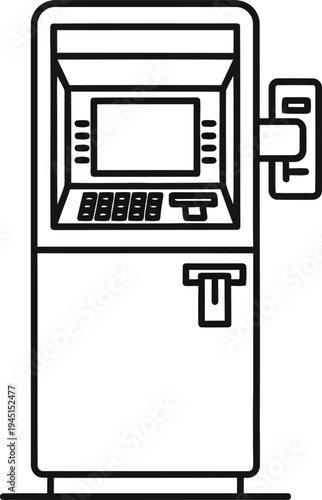 Banking atm machine for cash withdrawal