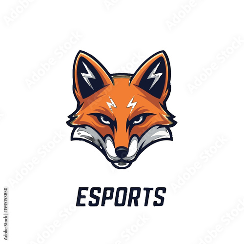 Esports logo with fox head design.