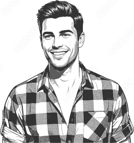 Portrait of a handsome confident young man with a friendly smile