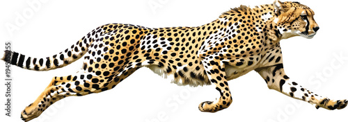 A powerful and agile cheetah running at high speed, showcasing its incredible athleticism and predatory instincts in the wild.
