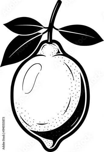 Fresh lemon hanging from a green tree branch
