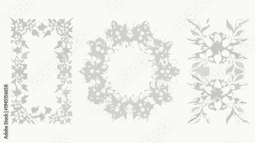 Floral arrangements forming the letters love in a minimalist style