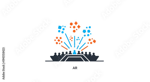 augmented reality technology concept illustration.