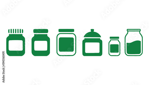 Jar icon set for food and product packaging design