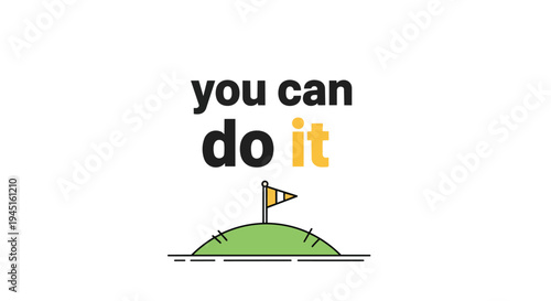A minimalist graphic representing encouragement and success in achieving personal goals and aspirations.