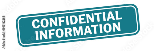 A teal rectangular label prominently displays the word confidential in white