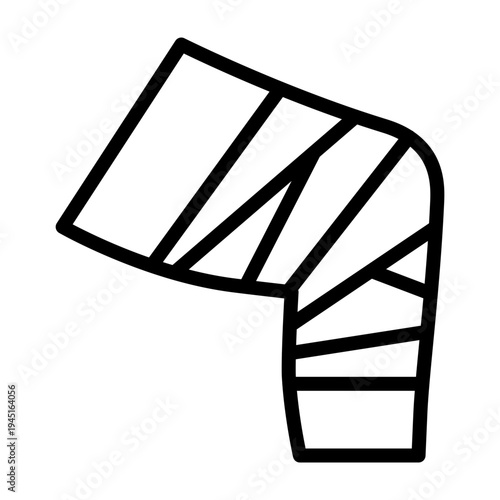 Knee Injury Vector Line Icon Design