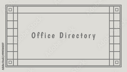 Office Directory Framed Card Illustration