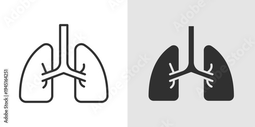 Lung Capacity Icon representing respiratory health, lung function monitoring, breathing exercises, pulmonary wellness, and medical assessment of respiratory performance.