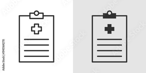 Medical Chart Icon representing patient records, health monitoring, clinical data visualization, treatment tracking, and healthcare analytics for medical management.