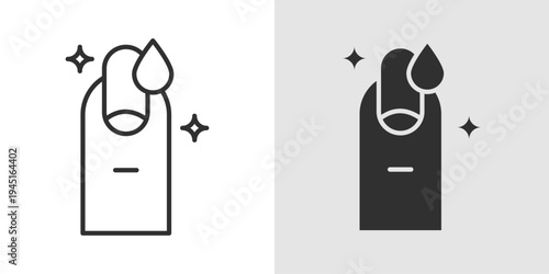 Nail Care Icon representing manicure and pedicure, nail health, grooming routines, beauty care, and personal wellness for healthy nails.