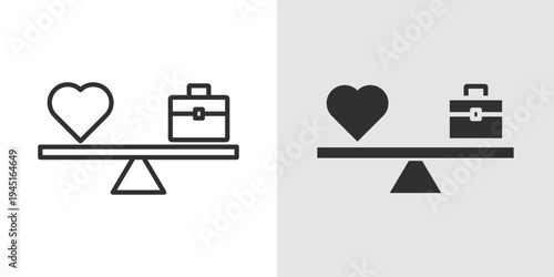 Life Balance Icon representing harmony between work and personal life, mental wellbeing, stress management, and maintaining a healthy lifestyle.