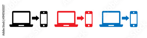 Devices connected through screen sharing and screen mirroring