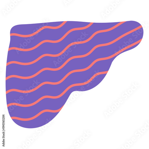 물결 패턴 도형 일러스트