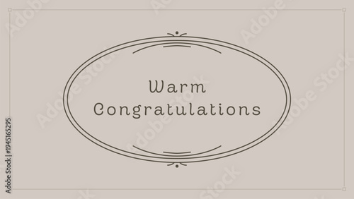 Warm Congratulations Elegant Card Illustration