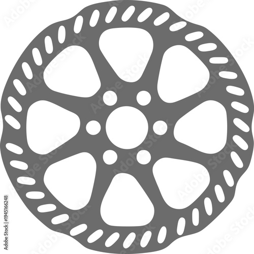 Bicycle Chainring Gear Illustration