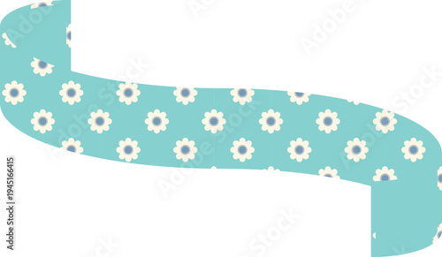 Ribbon Frame -3- Daisy - mint green
