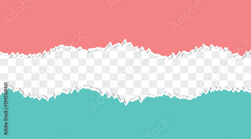 Turn paper vector background, Ripped paper border png transparent background, torn paper vector isload vector illustration.