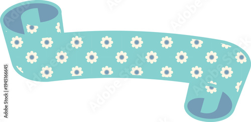 Ribbon Frame -6- Daisy - mint green
