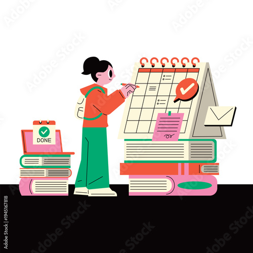 Student marking calendar for academic planning and schedule management.